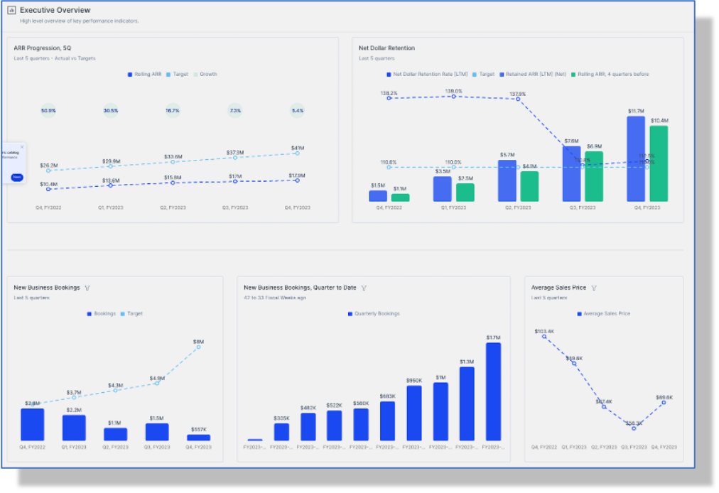 SaaS Executive Overview Dashboard Example